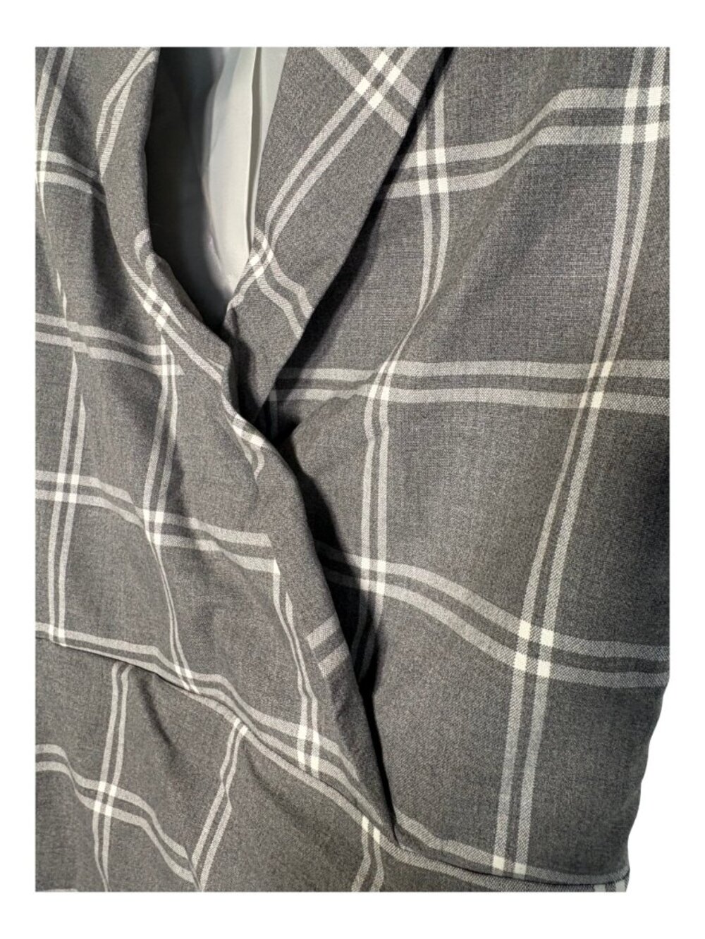 ASOS Tall Plaid Sleeveless Wrap Midi Sheath Dress Women Gray Windowpane Sz 6 NWT - Picture 7 of 11